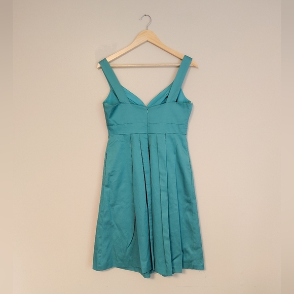 David's Bridal Teal Sweetheart Dress - Picture 3 of 4